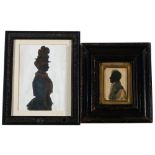 19th Century British School - two miniature silhouettes