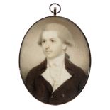 18th Century British School - a miniature portrait