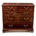 19th Century mahogany and boxwood strung chest of drawers