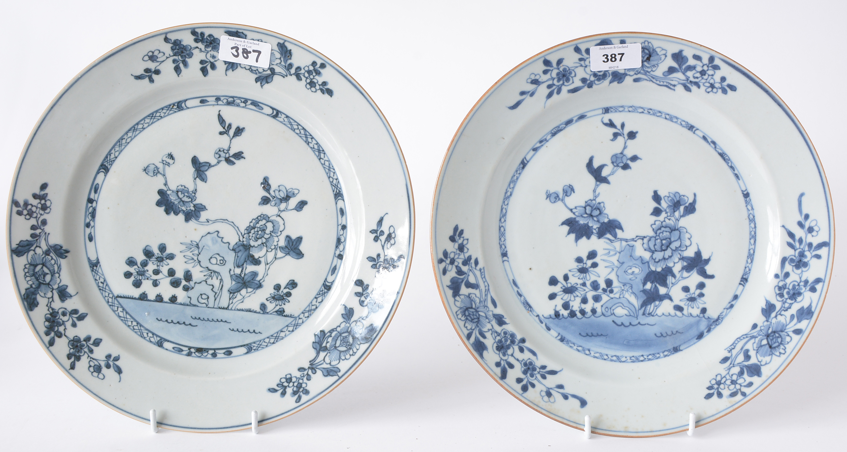 set of six Chinese blue and white plates - Image 4 of 13