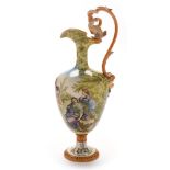 Ginori maiolica wine ewer