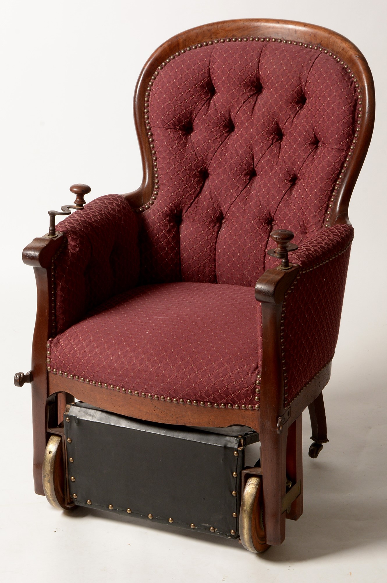 Victorian mahogany framed easy / invalids chair - Image 2 of 3