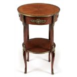 20th century Empire style kingwood and rosewood banded mahogany occasional table