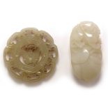 Jade pebble carving, jade disc