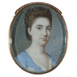 19th Century British School - miniature bust portrait