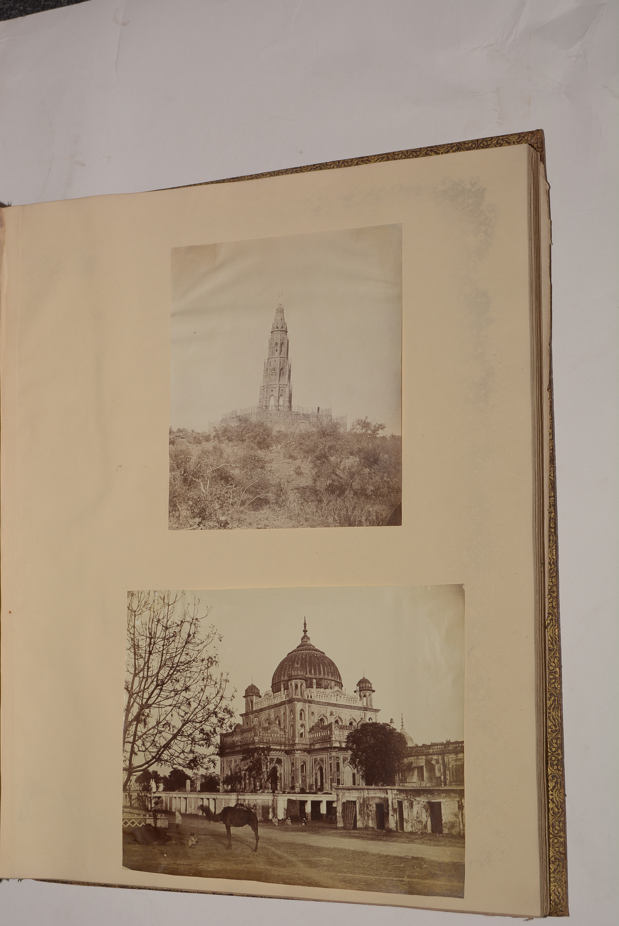 A 19th Century album of photographs, watercolours and drawings. - Image 19 of 37