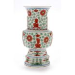 Chinese Doucai Gu form Vase
