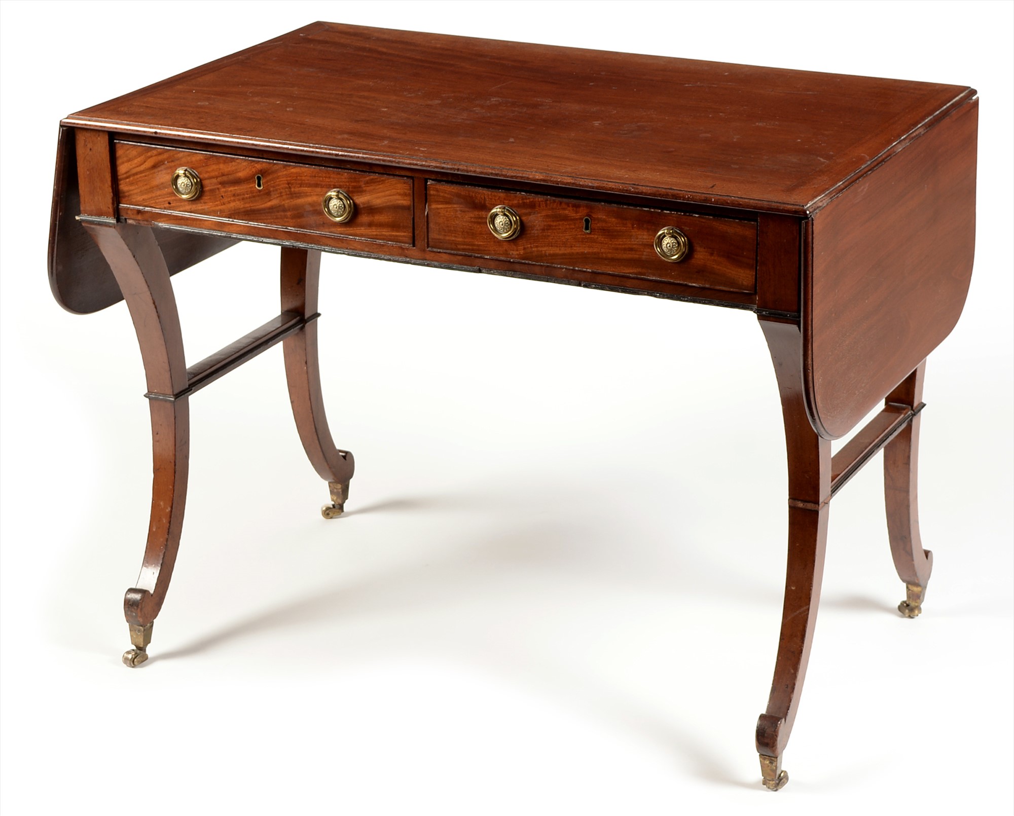 19th Century, Regency style mahogany sofa table