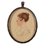 British School (c.1800) - a miniature bust portrait