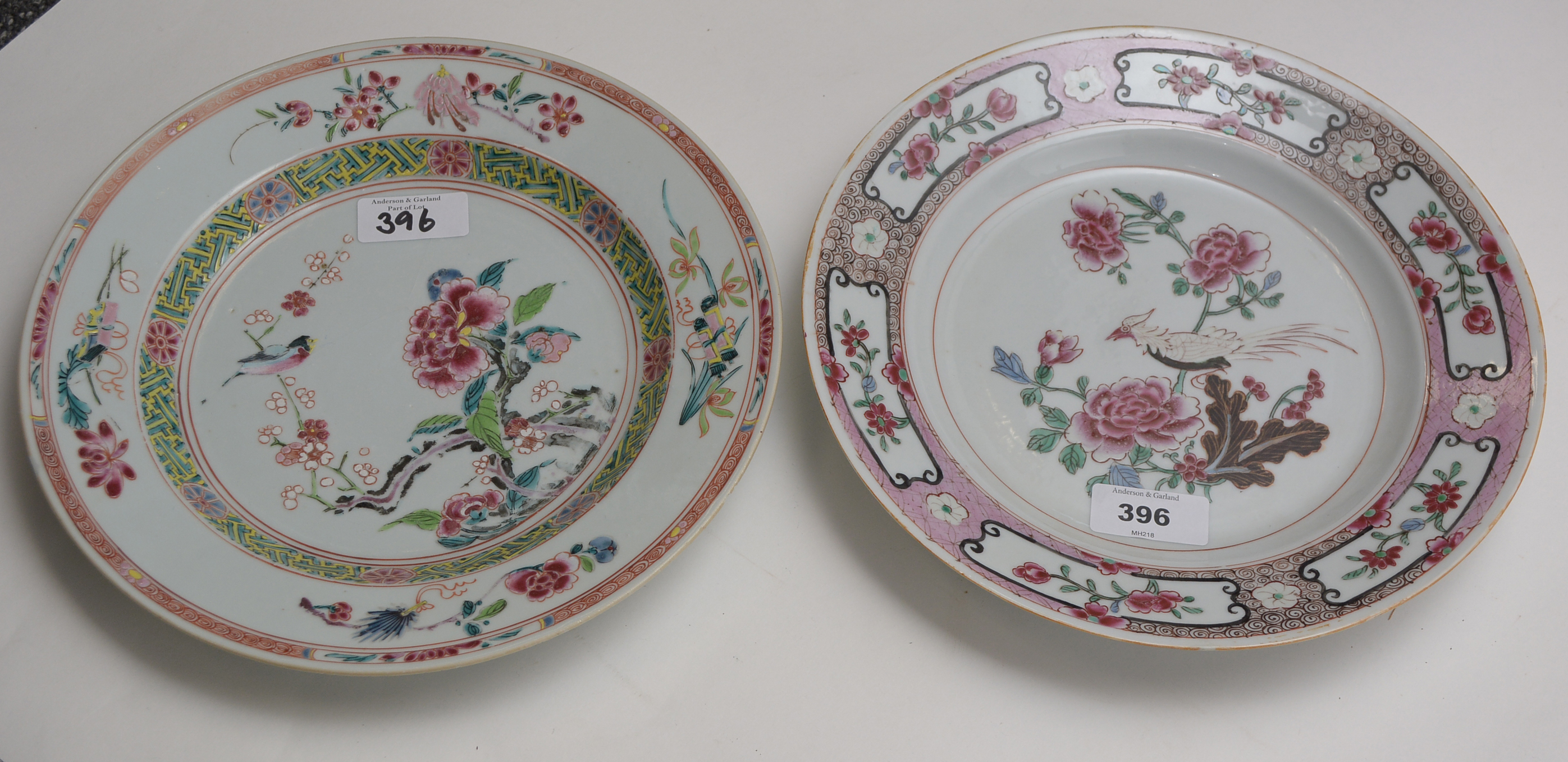 Two Chinese Famille Rose plates - Image 6 of 11