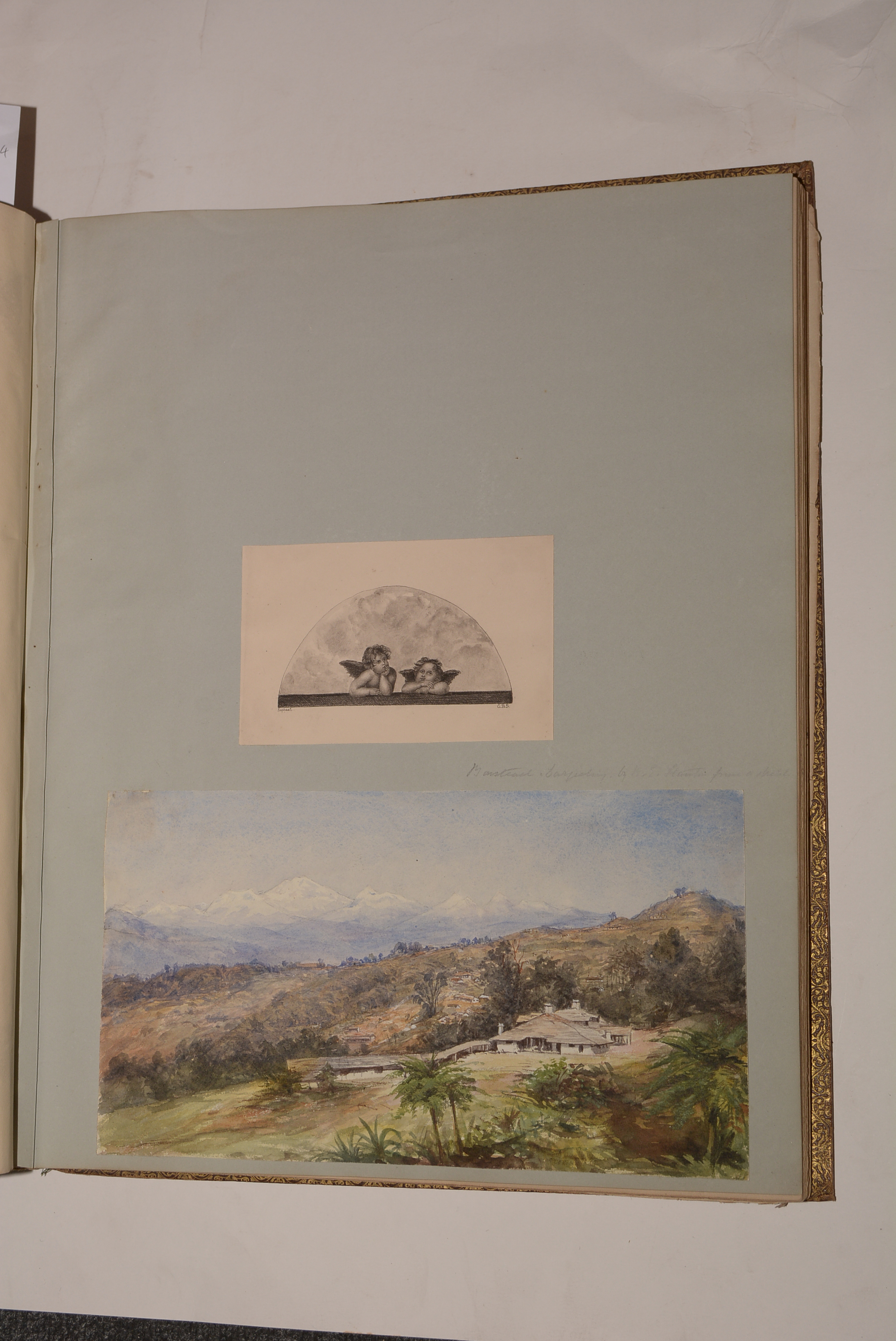 A 19th Century album of photographs, watercolours and drawings. - Image 13 of 37