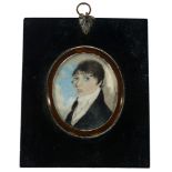 Early 19th Century British School - a miniature bust portrait