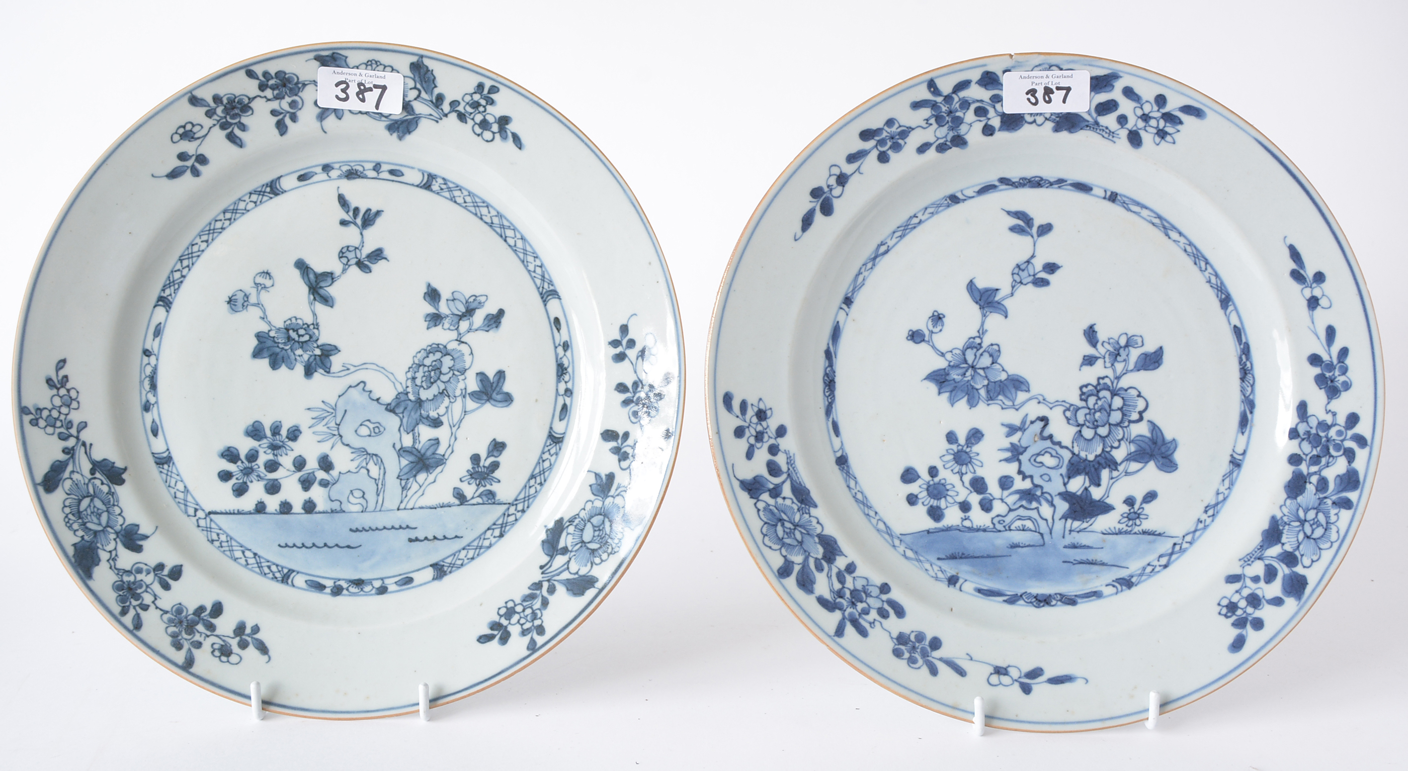 set of six Chinese blue and white plates - Image 8 of 13