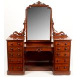 A Victorian mahogany dressing table