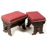 Scottish Victorian coronation footstools