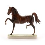 Royal Worcester figure of a Hackney stallion by Doris Lindner