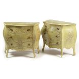 Pair of mid-20th Century bombe commodes