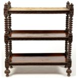 Tudor Revival oak three-tier buffet,