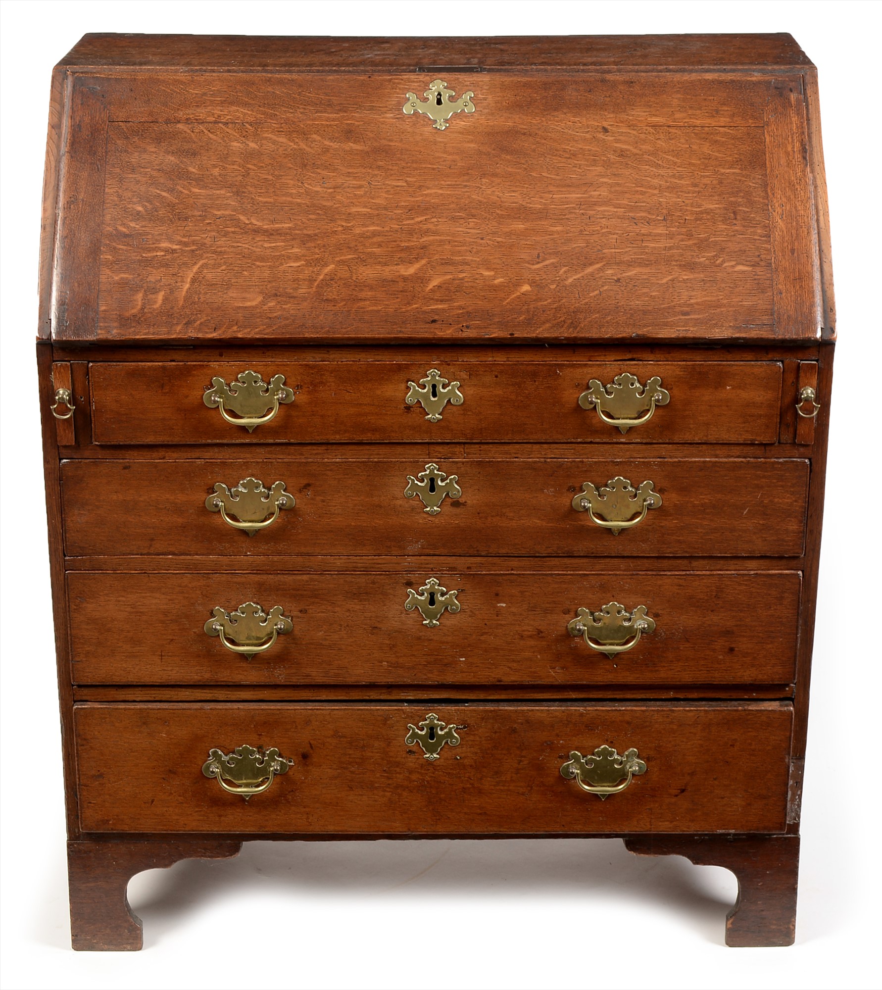 A George III oak bureau