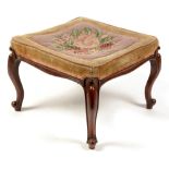 Victorian mahogany framed foot stool