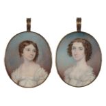 19th Century British School - miniature bust portraits