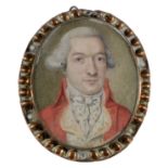18th Century British School - a miniature portrait