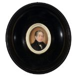 Attributed to Frederick Harding - miniature portrait of a gentleman