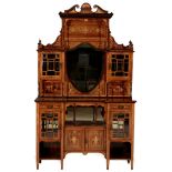 Victorian rosewood and inlaid side cabinet