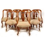 Victorian walnut spoon-back dining chairs