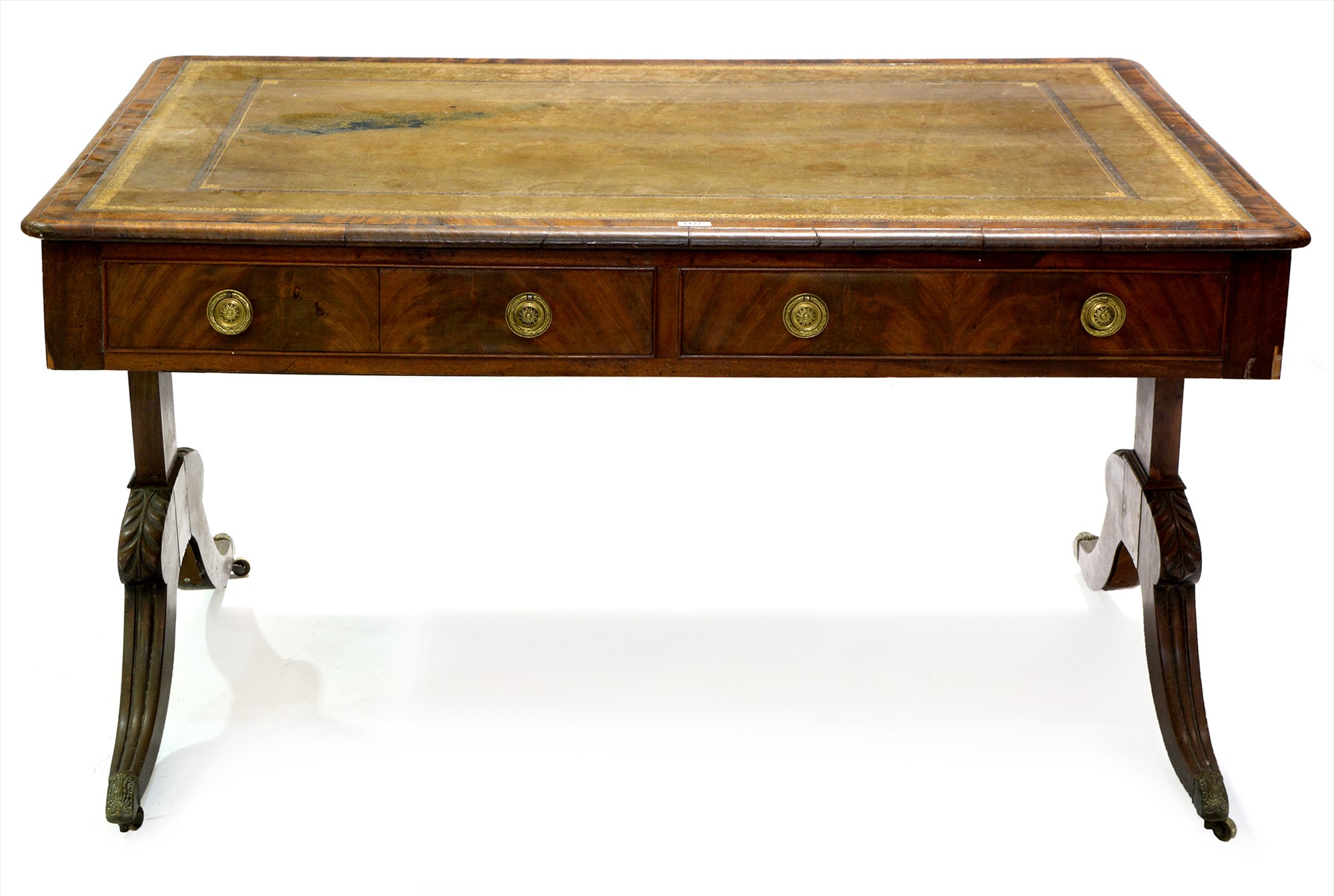 A Regency mahogany library table.