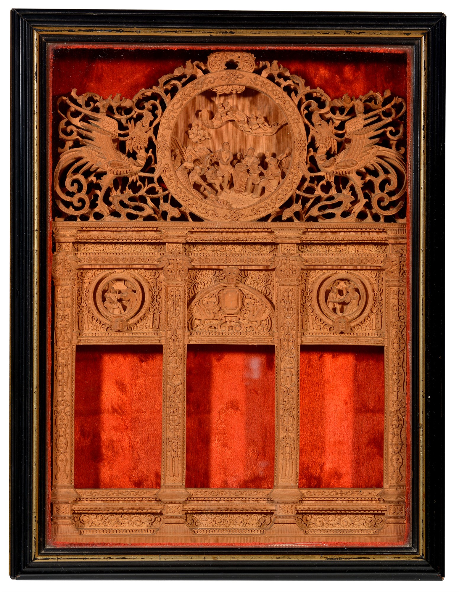 Chinese sandalwood carved frame 18th Century