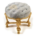 A French 19th Century giltwood stool