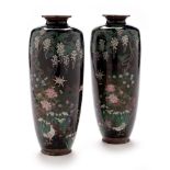 Pair of Japanese cloisonné vases