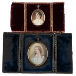 Early 20th Century British School - miniature bust portraits