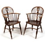 Pair of Windsor armchairs.