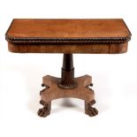 William IV and later card table