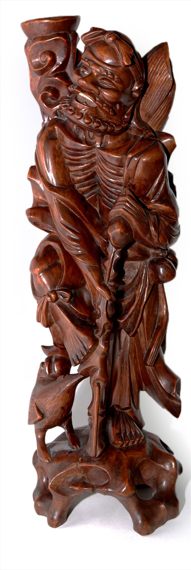 Chinese rootwood carving Lohan - Image 2 of 2