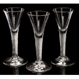 Three Georgian wine glasses