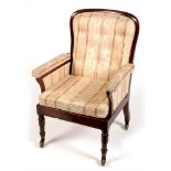 Victorian mahogany framed armchair