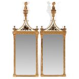 A pair of 19th Century gilt-framed pier glasses