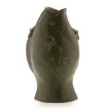 Bronze fish form vase