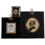 British School - three miniature portraits