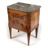 A Louis XVI kingwood and gilt bronze mounted petite commode