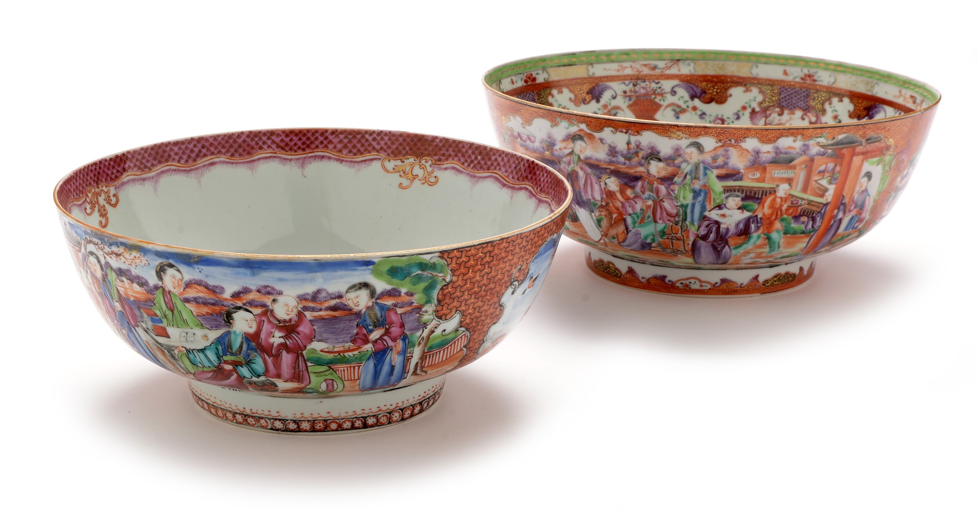 Two Chinese mandarin pattern bowls - Image 2 of 38
