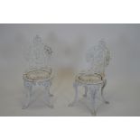 Pair of early 20th century garden seats