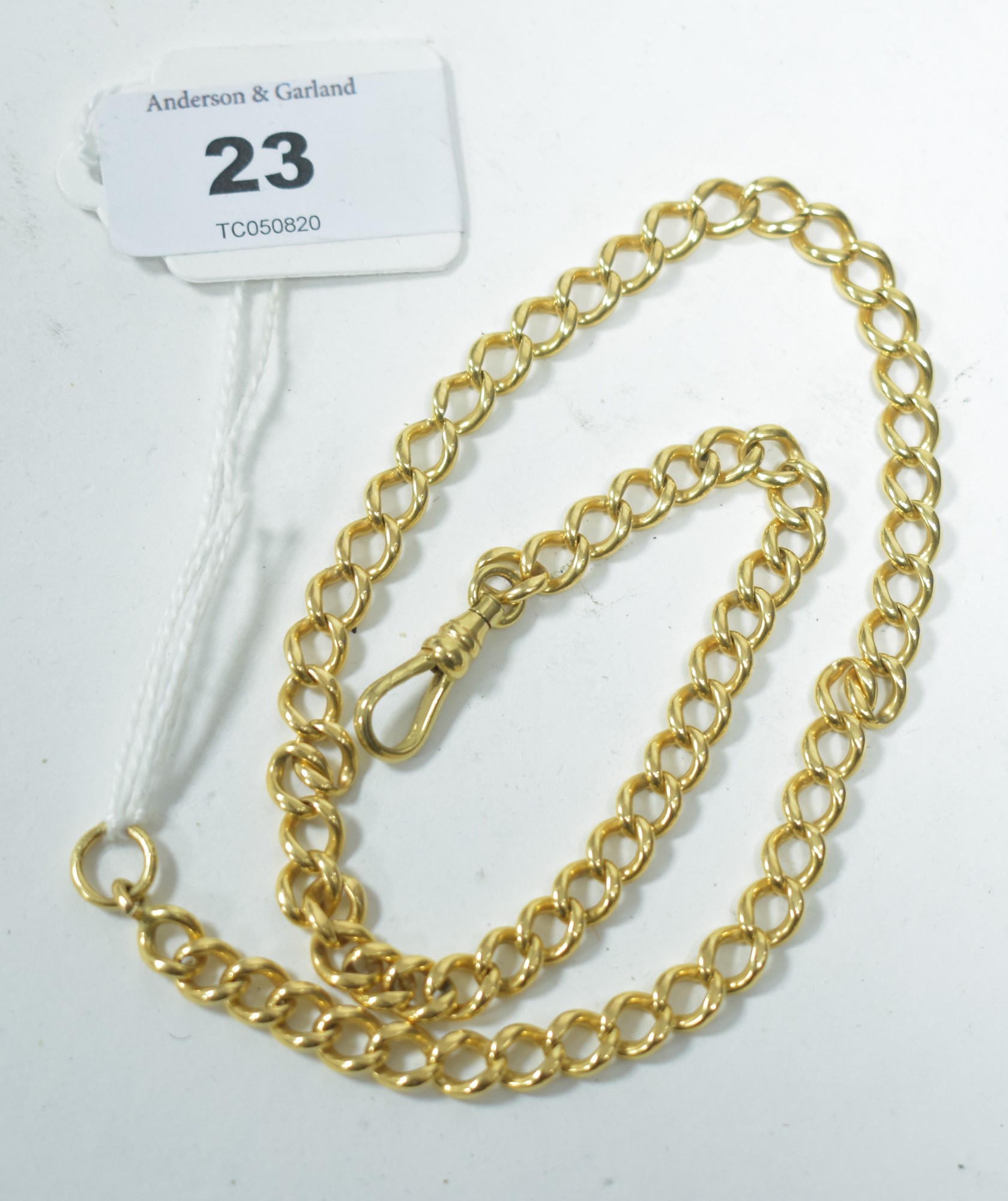 Yellow metal watch chain