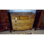 Regency bowfront chest of drawers