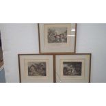 Three hunting prints