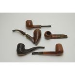Five vintage pipes