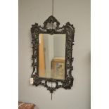 Black painted wall mirror